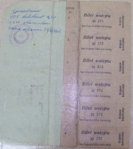 1948 bilety na zabawę strażacką