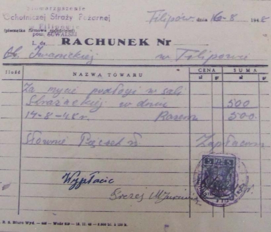 1948_ rachunek za mycie podłogi